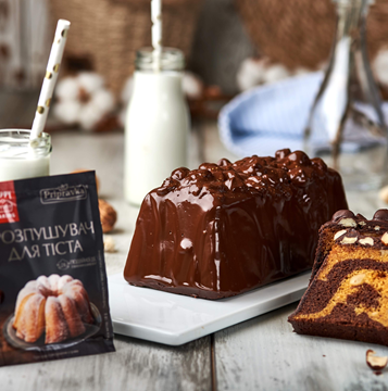 Мармуровий кекс з шоколадною глазур'ю від Лізи Глінської та ТМ Приправка