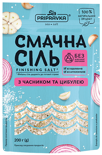 "Смачна сіль" з часником та цибулею. Finishing Salt 
